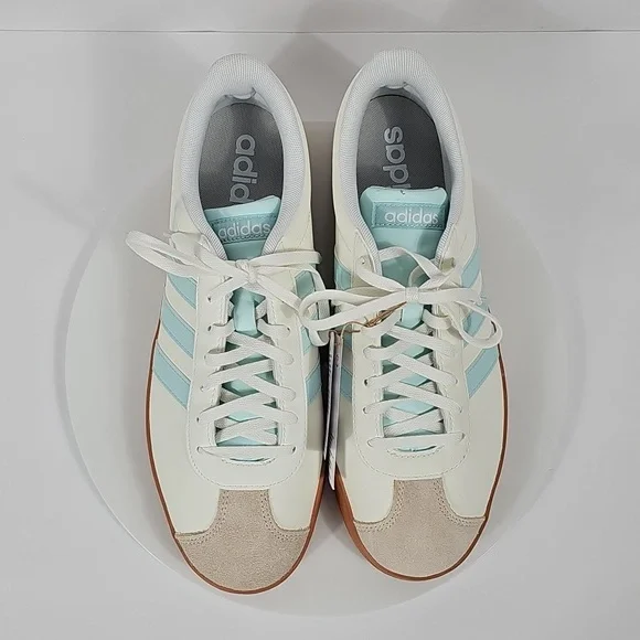 NWT adidas VL Court Base Women's Size 10 White Mint Green Sneakers JI1767 - Picture 5 of 16